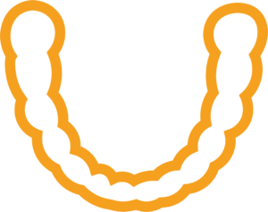 Icon einer stilisierten Aligner-Schiene für die Invisalign-Methode