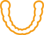 Icon Invisalign-Methode Icon einer stilisierten Aligner-Schiene für die Invisalign-Methode